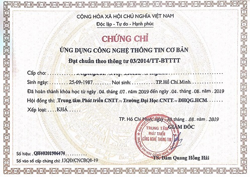 thi chứng chỉ tin học cơ bản ở đâu tại tphcm